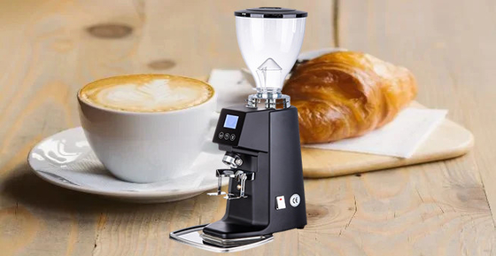 Commerciële koffiemolen zonder dosering 220V roestvrij staal met koffiepoedervat