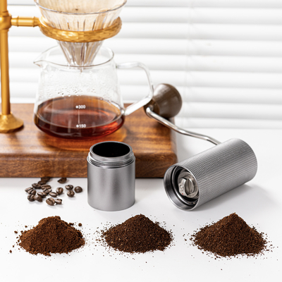 Mini Camping Handheld Handmatige Koffieboon Grinder Milieuvriendelijk Houten Handvat Metaal