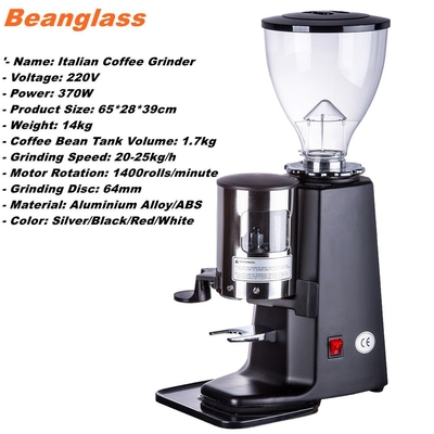Elektrische 64mm Vlakke Bramenkoffie Bean Grinder 370W 1400MRP