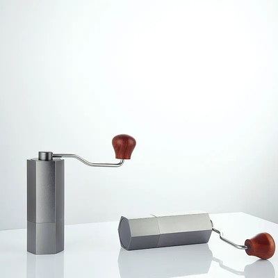 Van de Koffiebonen van het metaalaluminium de Handmolen Hexagonal Adjustable Setting voor Huishoudenreis